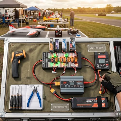 6S Lipo Parallel Charging Board XT60 - Charge 6 Batteries Simultaneously | 2S-6S Balance Charger Adapter for RC Drone FPV | Compatible IMAX B6