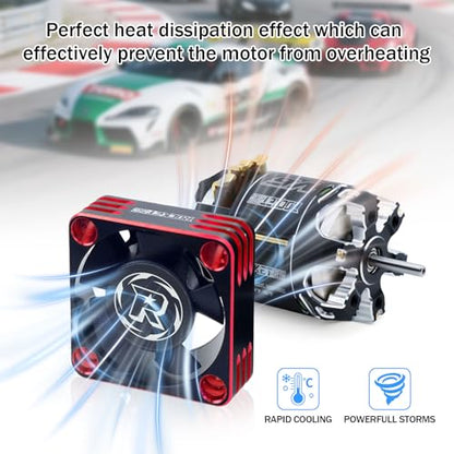 Surpass Hobby RC Cooling Fans 30mm 28000 High RPM RC Motor Fan Only Replacement Fans (Without Motor Heatsink) for 1/8 1/10 1/12 RC Car Truck Buggy Truggy(Black Red) - style: 30mm Black Red