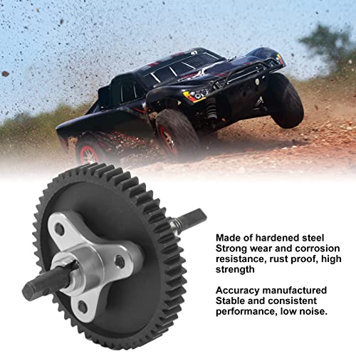 54T Spur Gear Complete Slipper Clutch, Aluminum Steel Differential Assembly for Traxxas Slash 1/10 RC Cars, Easy Install, Stable Performance, Sturdy Upgrade Part (Silver)