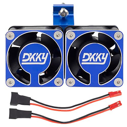 DKKY RC Motor Cooling Fan Heatsink 21000 RPM with 47-51mm Adjustable Mount for 1717 4985 Motors ARRMA Infraction Felony Limitless and Axial, Blue - color: Blue