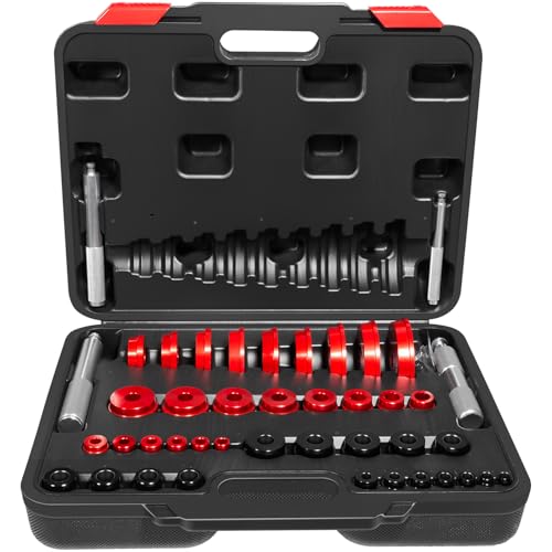 Bearing Press Kit, 43 Pieces Bearing Race and Seal Driver Set with Seal Driver and Bearing Adapters, Bearing Race Punch Set, Bearing Seal Driver Kit, Seal Driver Installer Set for Bearing Installation