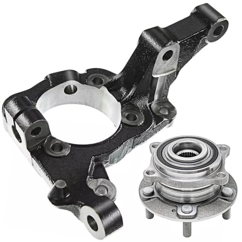 Detroit Axle - 2pc Front Right Knuckle Kit for 2007-2012 Hyundai Veracruz | 2008 2009 2010 2011 Passenger Side Steering Knuckle, Wheel Bearing Hub Assembly Replacement - size: 2UW471963/Kit