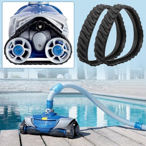 2 Pack R0526100 Pool Cleaner Tire Tracks, Replacement for Zodiac MX6 MX8 Elite & MX6/MX8 Pool Cleaners, Heavy Duty Non-Slip Rubber Wheel Belts