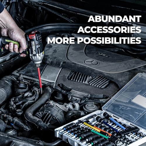 toolant Extra Long Magnetic Nut Driver Set, Metric & SAE, 6-Piece | SAE and metric nut drivers, 1/4 to 9/16-inch range, magnetic retention, quick-change shank, storage rail - style: 6pcs Extra Long
