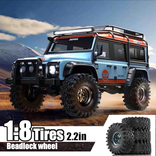 REDSPIDER • Rubber 2.2'' Crawler Tires 2.2'' All Terrain Tires for 2.2'' Beadlock Wheels 1/10 1/8 Scale Rock Crawler Car Axial SCX10 90047 D90 TF2 Tamiya CC01 TRX4 TRX6 Redcat Racing TC8 Marksman