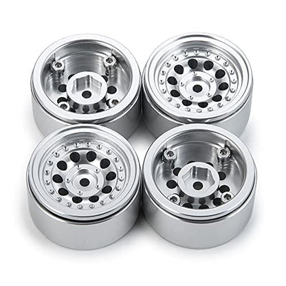 Aluminum 1" Micro RC Beadlock Wheels Rims for All 1:24 Axial SCX24 | 1/24th SCX-24 Deadbolt Base Camp Gladiator RC Crawler Car Upgrades Parts