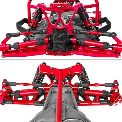 RC Drive Shaft CVD Axles Upgrades Part for 1/10 Slash VXL 4X4,Rustler VXL 4X4,Stampede VXL 4X4,#45 Steel Front Rear Driveshaft with Hex,Red - color: Red - Upgrades