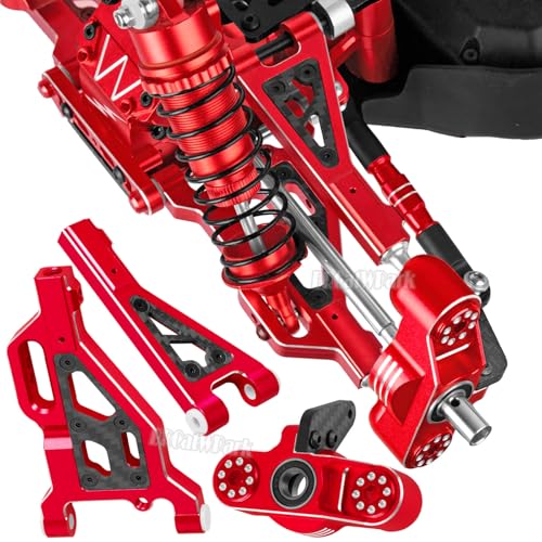 Rc Upgrades Part for 1/8 Typhon 6s BLX,1/7 Felony Infraction 6S BLX Limitless,Front Rear A-Arms,Steering Blocks,Caster Block,Aluminum A-Arms,Caster Block,Steering Blocks,Wheel Hex,Red - color: Red - (Rc Parts)