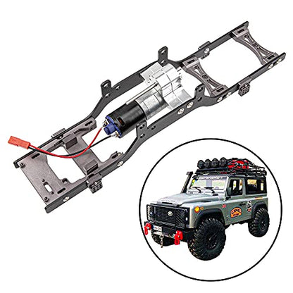 ShareGoo Metal Body Chassis Frame Car Shell Suspension Bracket with 370 Motor kit Compatible with MN Model D90 D91 MN45 MN99 MN99S 1/12 RC Car (Titanium) - color: Titanium