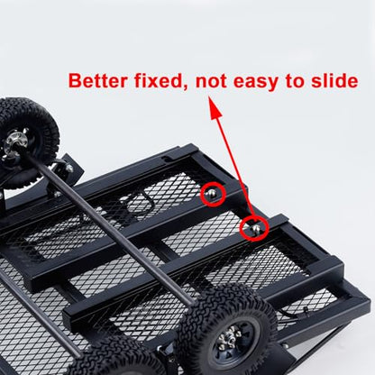 Heavy Duty Truck Trailer for 1/10 RC Crawler Car Axial SCX10 SCX10 II SCX10 III Traxxas TRX4 TRX6 D90 CC01