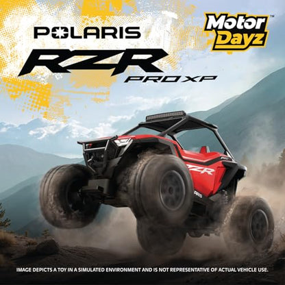 Polaris RZR Remote Control UTV – 1:14 Scale 2WD RC Car, Officially Licensed Polaris RZR, Full-Function 2.4GHz Radio Control, USB Rechargeable, Ready to Run, Red - color: Red
