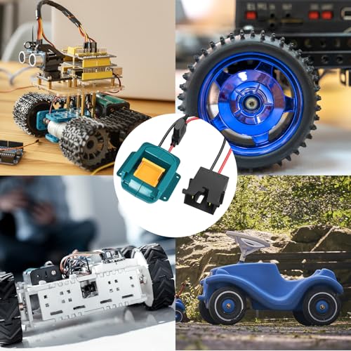 Ranoff Power Wheel Adapter 18V/20V Battery with Fuse & Wire terminals, Wheels Battery Conversion Kit Power Connector for DIY Ride On Truck, RC Car Toys and Robotics - size: for MAKITA black