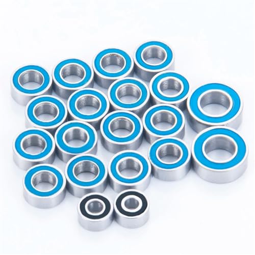 Double Rubber Seal for Axial SCX24 for 90081 AXI00001 AXI00002 AXI00004 AXI00005 AXI00006 1/24 RC Crawler Car 20PCS Steel Ball Bearing Set