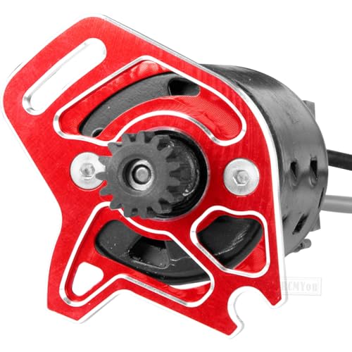 Aluminum RC Motor Mount Upgrades Part for 1/10 Slash 4x4/Slash 4x4 VXL,Alloy Motor Plate Hops Up,Red - color: Red - Upgrades Part