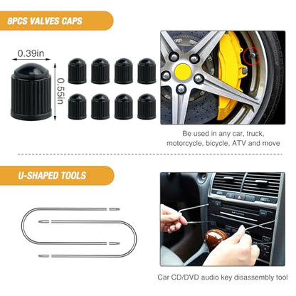 GOOACC 330Pcs Trim Removal Tool Auto Push Pin Bumper Retainer Clip Set | Fastener Terminal Remover Tool Adhesive Cable Clips Kit Car Panel Radio Removal Auto Clip Pliers Yellow - color: Yellow