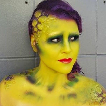 Go Ho Yellow Face Body Paint(2.1 oz),Yellow Makeup Water Based Face Paint and Body Paint for Airbrush Makeup, Special FX, Cosplay, and Halloween Make up - color: Yellow