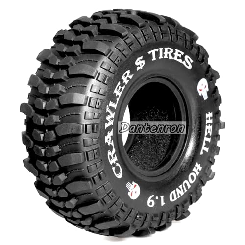 1.9 RC Crawler Tires OD 118mm 1/10 Rock Rubber Mud Slingers Wheels Tyres With Foam Insert For 1:10 RC Crawler Truck Car Tamiya CC01 Traxxas TRX4 Axial SCX10 II RC4WD Gen8 1.9" Beadlock Hubs