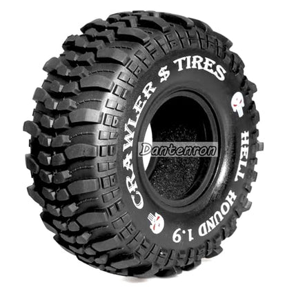 1.9 RC Crawler Tires OD 118mm 1/10 Rock Rubber Mud Slingers Wheels Tyres With Foam Insert For 1:10 RC Crawler Truck Car Tamiya CC01 Traxxas TRX4 Axial SCX10 II RC4WD Gen8 1.9" Beadlock Hubs