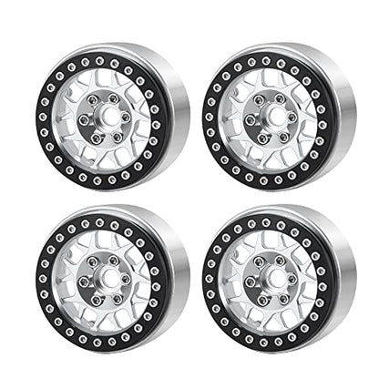 Aluminum 2.2" RC Beadlock Wheels Rims for Axial SCX10 II III TRX4 | 1/10th RC Crawler Car Upgrade Parts
