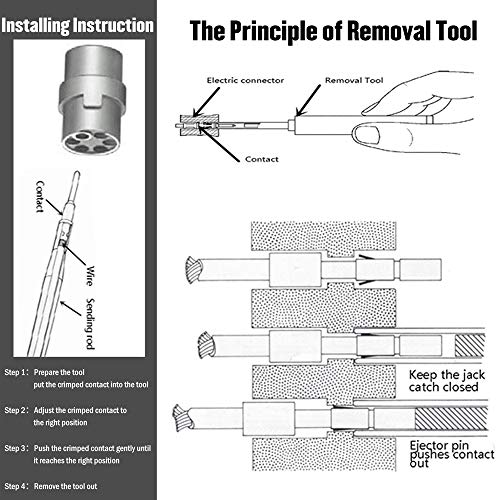 JRready DRK20B Removal Tool Applied to remove MIL series round contacts without any damages to the electric connectors - color: Drk20b
