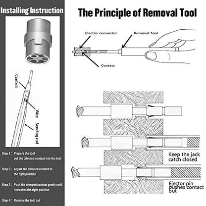 JRready DRK20B Removal Tool Applied to remove MIL series round contacts without any damages to the electric connectors - color: Drk20b