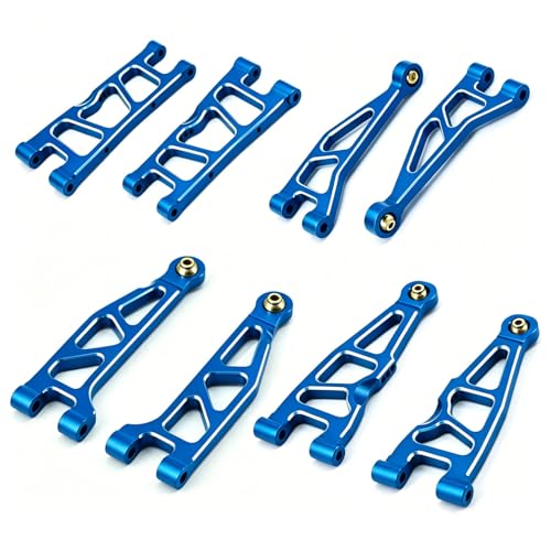 Hobby Aluminum Front and Rear Knuckle Arm Set Steering Set for ARRMA Mini Kraton 3S Speed Truck-ARA2508 Upgrades - Purple (Blue Arm Set)