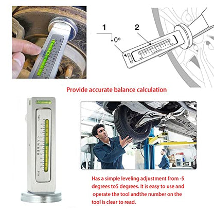 AICEL Adjustable Magnetic Gauge Tool, Automotive Universal Repair Accessories, Camber Castor Strut Wheel Alignment Tools for Car, Truck Camber, Castor Strut, RV, Tire Repair