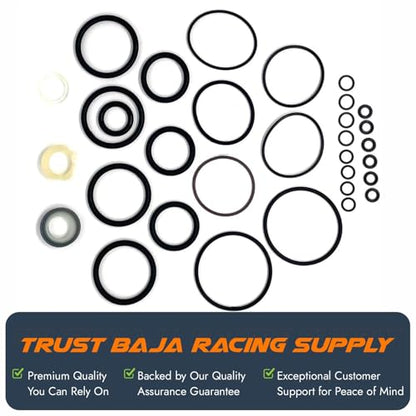 King 2.5 Shock Seal Kit for .875” Shaft – High Performance Rebuild Kit Compatible with Factory & Performance Series Shocks – Replaces 25000-900 – Off-Road Racing Grade by Baja Racing Supply.