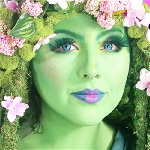 Go Ho Pastel Green Face Body Paint,Pastel Green Makeup Water Based Face Paint and Body Paint for Airbrush Makeup Special FX, Cosplay, and Halloween Make up - color: Pastel Green