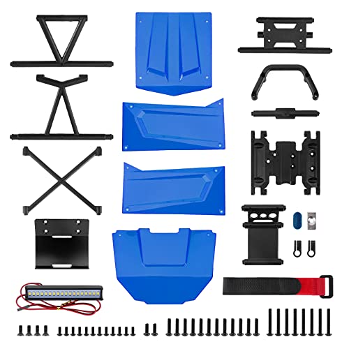 INJORA Nylon Rock Buggy Roll Cage Body Shell Chassis Kit for SCX10 II 90046 UTB10 1/10 RC Crawler Upgrade Parts (Blue) - color: Blue