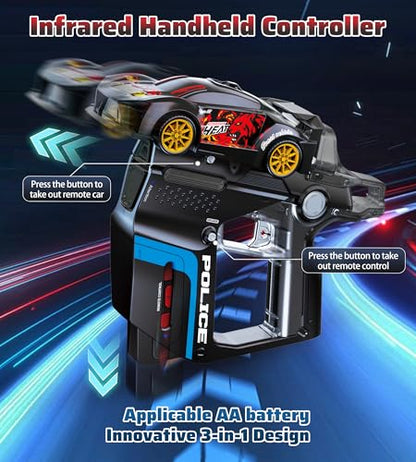 3-in-1 RC Drift Car Set - 2.4GHz Battle Remote Control Car, 2 Player Chase & Shoot Game, Parent-Child Interactive Toy Car, for Kids Ages 6+ (Black) - color: Black