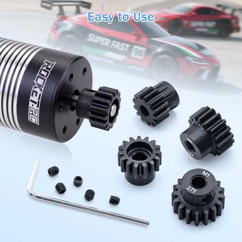 Surpass Hobby Mod 1 Pinion Gear 5mm 13T 14T 15T 16T 17T Motor Gears for 1/10 1/8 RC Car Parts - size: 13T 14T 15T 16T 17T