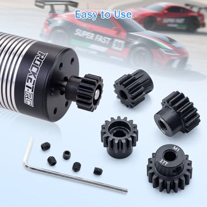 Surpass Hobby Mod 1 Pinion Gear 5mm 13T 14T 15T 16T 17T Motor Gears for 1/10 1/8 RC Car Parts - size: 13T 14T 15T 16T 17T