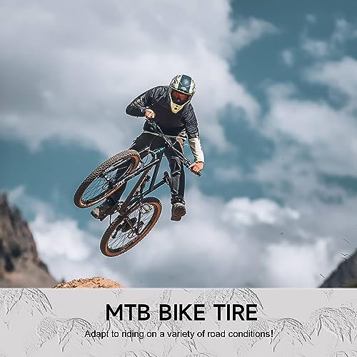 Hycline Mountain Bike Tire: 20/24/26/27.5-inch Folding Replacement High-Performance Wear-Resistant Bicycle Tires for MTB Off-Road Bike - size: 26x1.95 60TPI, style: Qty 2 Tires