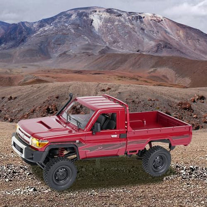 MN-82 RC Rock Crawler Car 1/12 Scale Toyota Pickup Truck , 2.4GHz 4WD Off-Road Remote Control Truck, 2-Speed Modes, 2×1200mAh Batteries, All-Terrain Crawler for Adults Kids Indoor Outdoor (whth Gift) - color: Red-0
