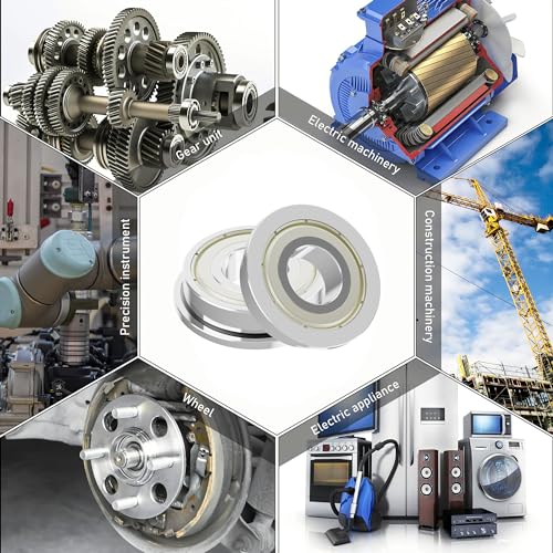 20PCS F693ZZ Flange Ball Bearing, 3x8x4mm, Miniature | Double Metal Shielded Flanged Bearing Chrome Steel ABEC-1(P0) Z2 Deep Groove Ball Bearing for Industrial Machine, Power Tools - size: F693ZZ Size3×8×4mm