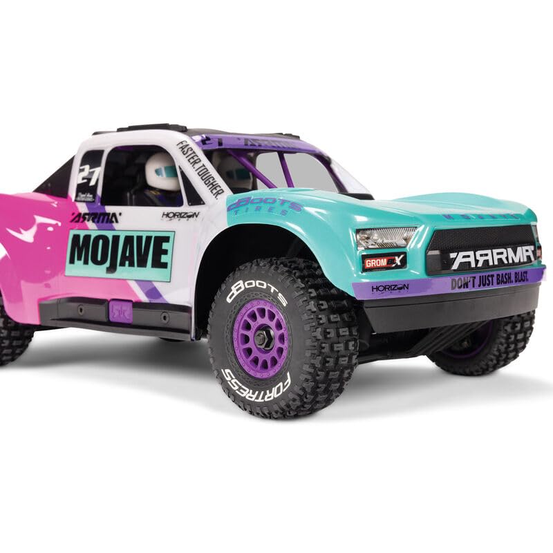 ARRMA Mojave GROM 223S BLX Brushless 4X4 Small Scale Desert Truck RTR with Battery & Charger - Remote Control Car, RC Racing Car 4WD 1/18 On-Road (Teal (ARA2304ST1))