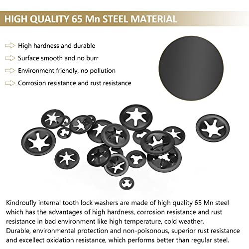 420 Pieces Internal Tooth Star Lock Washers, Kindroufly 5 Sizes Quick Speed Locking Washers, Push on Retaining Clips Assortment Kit (M2, M2.5, M3, M4, M5) - size: M2, M2.5, M3, M4, M5