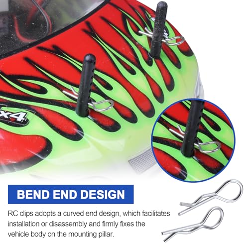 100PCS Universal RC Body Clips Pins for All 1/8 1/10 1/12 Scale Redcat HPI Himoto HSP Exceed RC Car Crawler Truck Buggy Shell Replacement Parts
