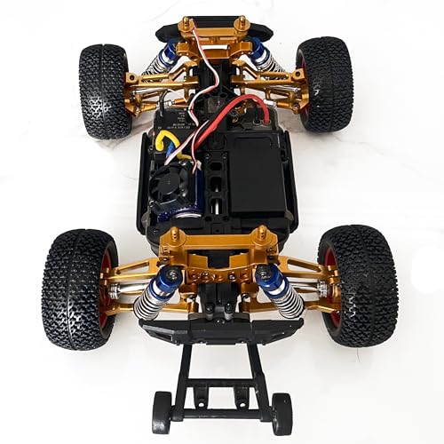 for Hyper Go H16BM Upgrades, 1/16 RC Car Parts, Metal Upgrade Aluminum Accessories, Gold Replacement Parts kit for H16BM H16GT H16DR H16PL Jetwood JC16EP HAIBOXING BEZGAR DEERC 1/16 RC Car - color: Gold