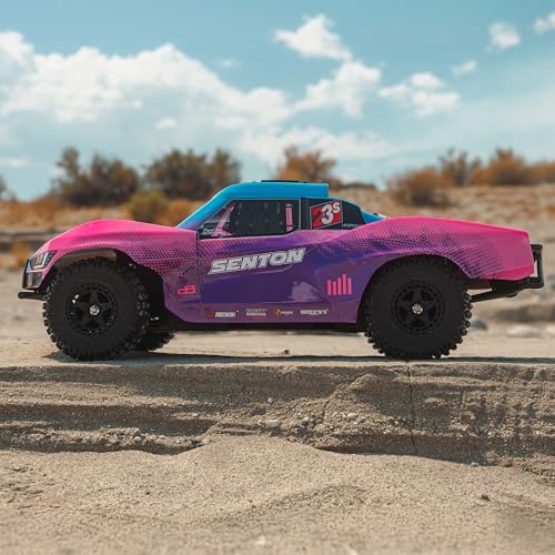 ARRMA RC Truck 1/10 SENTON 4X4 223S BLX BRUSHLESS Short Course Truck RTR (Battery and Charger Not Included) with DSC, Blue, ARA4303V4T3 - color: Blue