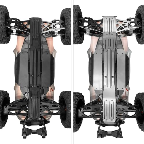 Stainless Steel Chassis Center Protector Guard Armor Skid Plate for 1/5th X-Maxx RC Crawler Car Upgrades