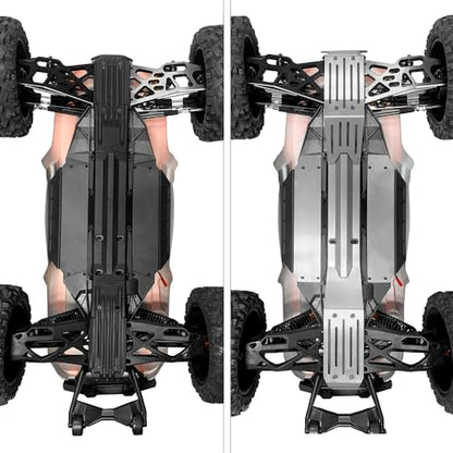 Stainless Steel Chassis Center Protector Guard Armor Skid Plate for 1/5th X-Maxx RC Crawler Car Upgrades