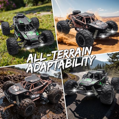 1:16 RC Cars for Adult,45km/h 4WD Off-Road Remote Control Car All-Terrain Fast RC Truck with Two 1500mAh Batteries - color: Orange