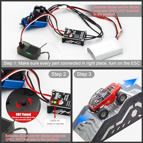 GOUPRC 2204 2400KV Brushless Outrunner Motor with Mount & 30A Brushless ESC Combo Kit for SCX24 Axial 1/24 Remote Control Crawler Truck Car - style: Motor+30A ESC+Mount Black