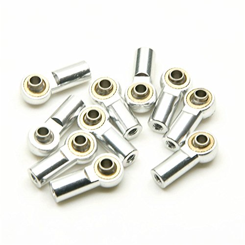 10 Pcs Silver Aluminum M3 Metal Ball Head Holder Tie Link Rod End Joint RC Climbing Marine Crawlers Car For 1:10 D90 SCX10 F350