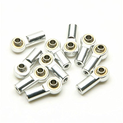 10 Pcs Silver Aluminum M3 Metal Ball Head Holder Tie Link Rod End Joint RC Climbing Marine Crawlers Car For 1:10 D90 SCX10 F350