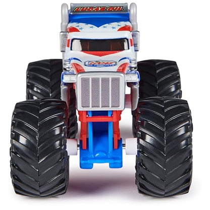Monster Jam Lucas Stabilizer Monster Truck- New 2024 Monster Truck - 1:64 Scale Die-Cast Vehicle-Chrome Rims and BKT Tread Tires for Use in All Playsets-Mini Collectible for Fans & Birthday Parties