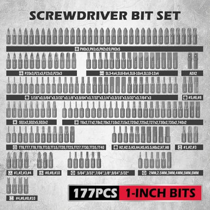 260-Piece Ultimate Precision Screwdriver Bit Set, Premium Security Bit Set Includes Magnetic Security Bits, Nut Driver, Ratchet Wrench and Bits Holder - style: 260 PCS Multi-Tasker Kit