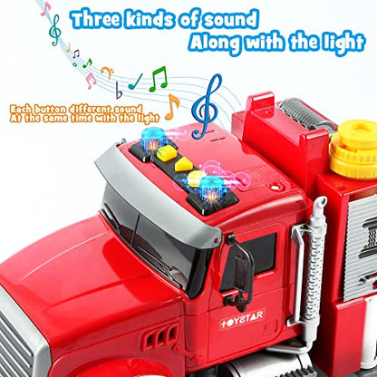Dwi Dowellin Kids Fire Truck Toys for 3 4 5 6 Years Old Boys, Fire Rescue Vehicle with Shooting Water,Lights and Sounds - style: fire tuck